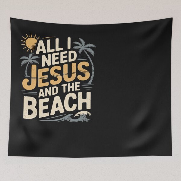 Item preview, All I Need Is Jesus And The Beach Christian Summer designed and sold by Eskomeranola.