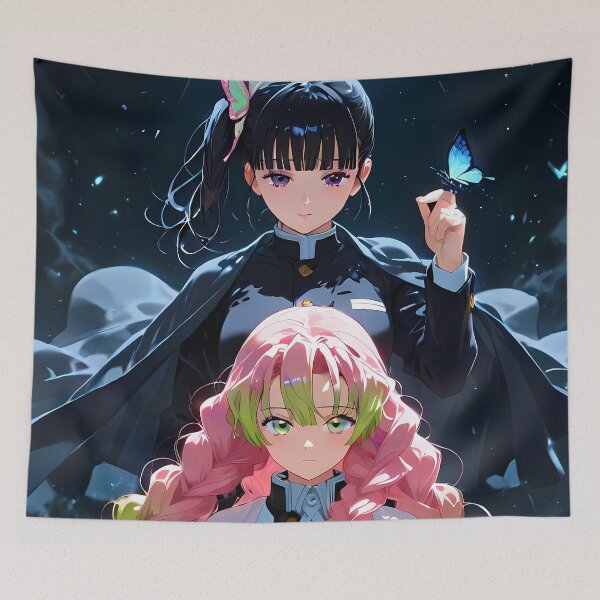 Item preview, Mitsuri Kanroji Butterfly Night Demon Slayer Anime Girl designed and sold by thedarvills.