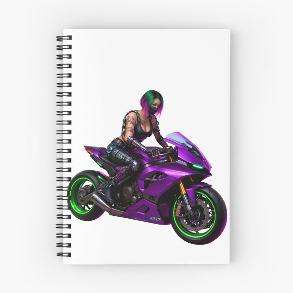Item preview, Cyberpunk girl on bike designed and sold by aykiradesigns.