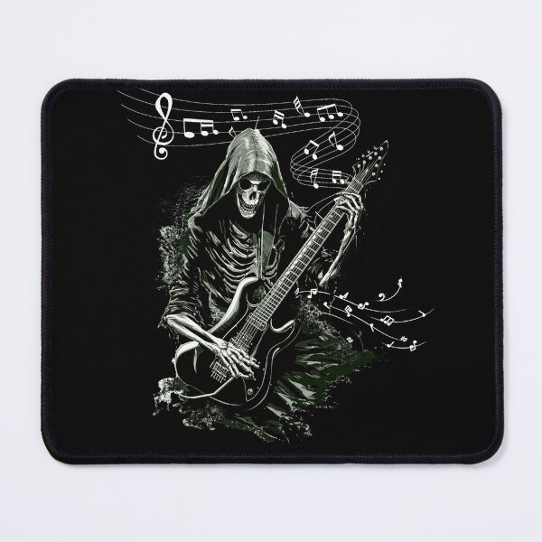 Item preview, Skeleton Guitarist Hooded Skull Rock Band Music Concert designed and sold by PugD.