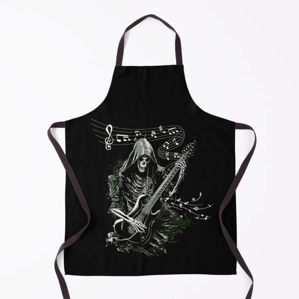 Item preview, Skeleton Guitarist Hooded Skull Rock Band Music Concert designed and sold by PugD.