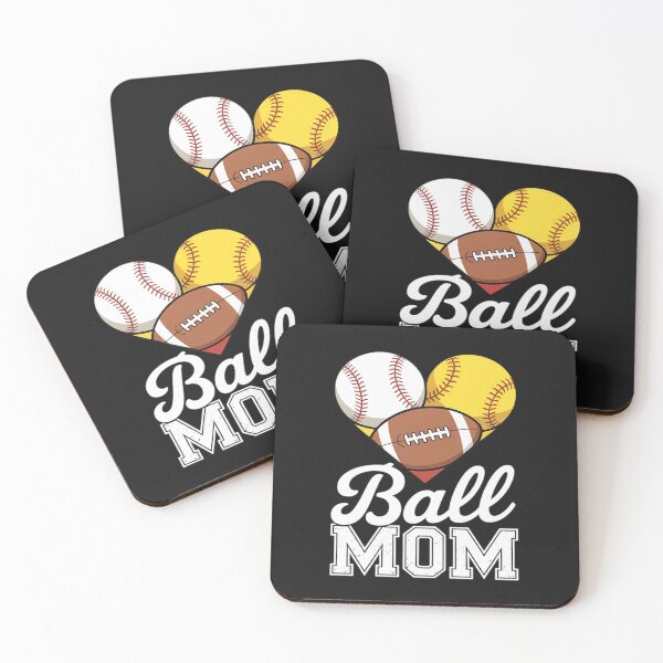 Item preview, Ball Mom Funny Baseball Softball Football Heart Premium designed and sold by Eskomeranola.