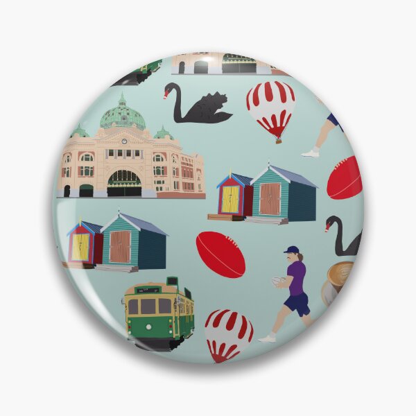 Item preview, Melbourne Flinders St Station Tram Coffee Football Brighton Beach boxes designed and sold by Lozzie Eliza Designs.