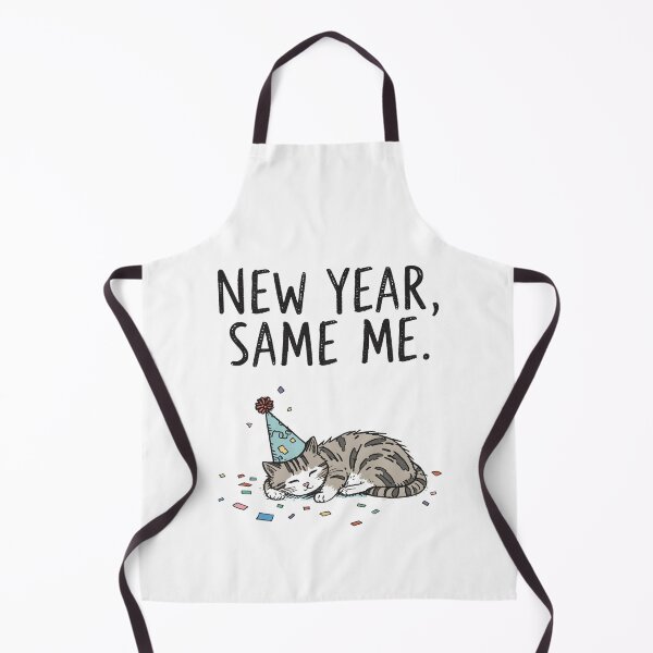 Item preview, New Year Same Me Funny Sleeping Cat - Anti Resolution Humor Holiday designed and sold by FestivityFinds.