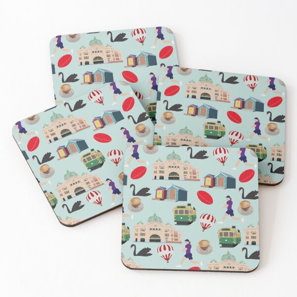 Item preview, Melbourne Flinders St Station Tram Coffee Football Brighton Beach boxes designed and sold by Lozzie Eliza Designs.