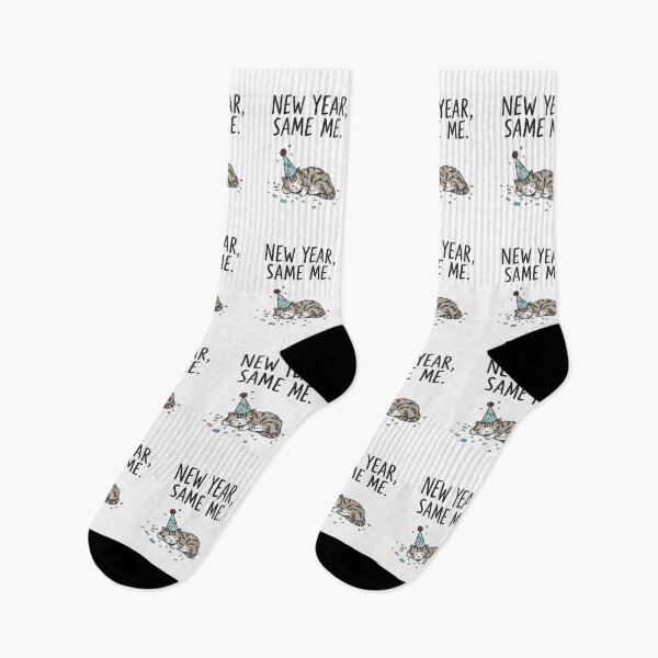 Item preview, New Year Same Me Funny Sleeping Cat - Anti Resolution Humor Holiday designed and sold by FestivityFinds.