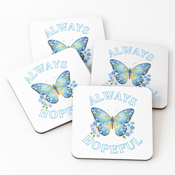 Item preview, Always Hopeful Blue Butterfly – Floral Inspirational Design designed and sold by HopefulAddie.