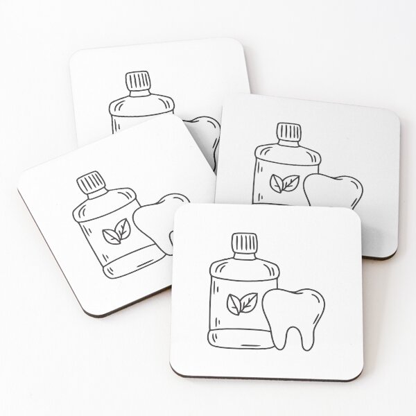 Item preview, A tooth beside bottle of mouthwash labelled mint leaf designed and sold by rasagamastore.