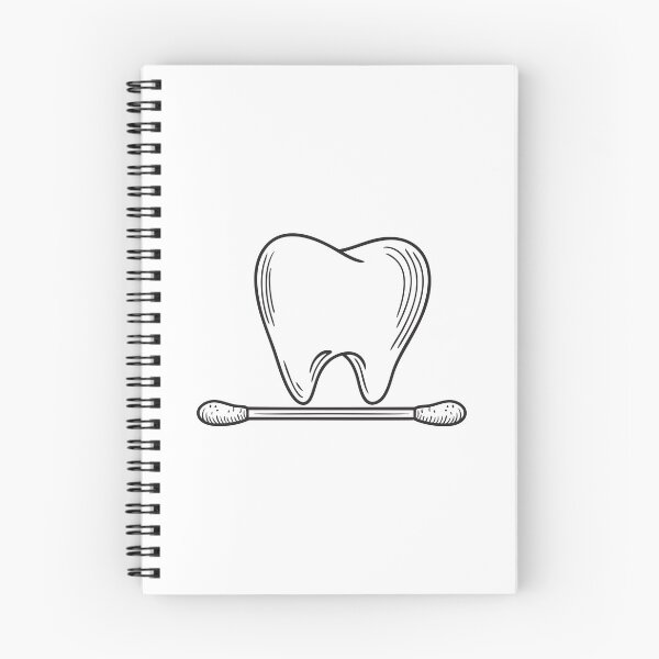Item preview, A tooth resting beside a cotton swab on the table designed and sold by rasagamastore.