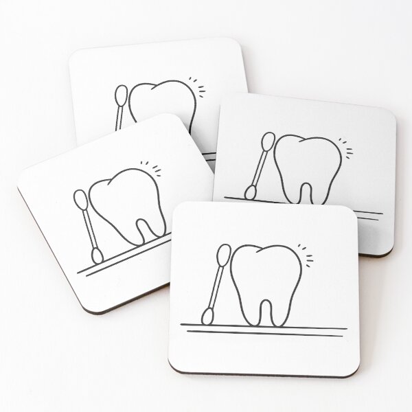 Item preview, A tooth beside a cotton swab on the table designed and sold by rasagamastore.