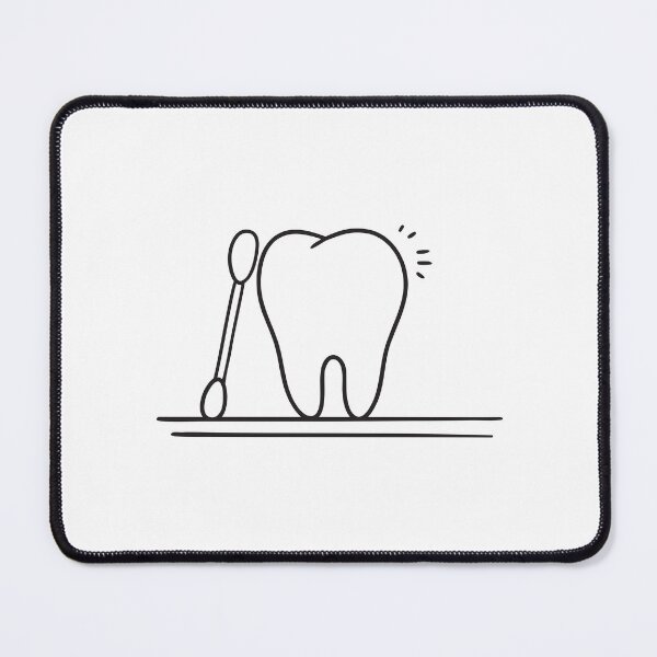 Item preview, A tooth beside a cotton swab on the table designed and sold by rasagamastore.