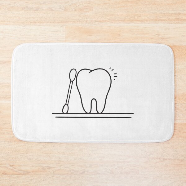 Item preview, A tooth beside a cotton swab on the table designed and sold by rasagamastore.