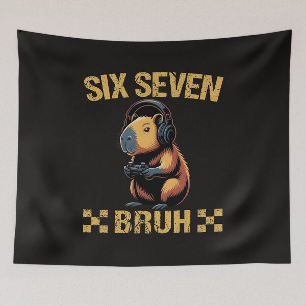Item preview, Funny Six Seven Bruh Capybara Meme Funny Capybara Gaming designed and sold by ArmyAbodo.