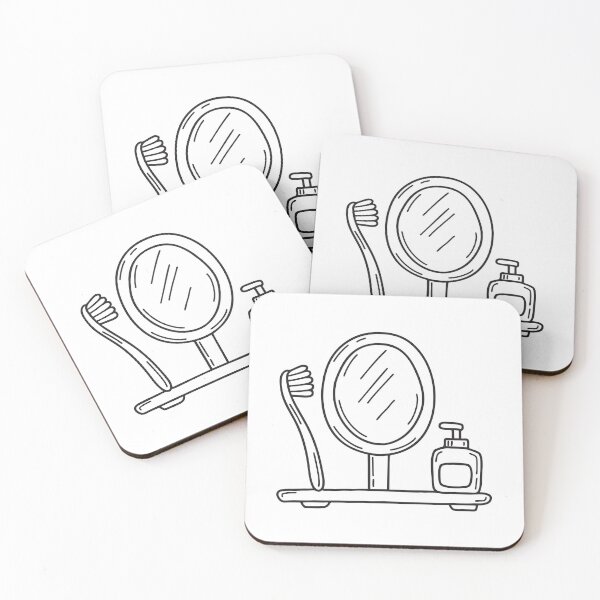 Item preview, A toothbrush beside a sink mirror and soap designed and sold by rasagamastore.