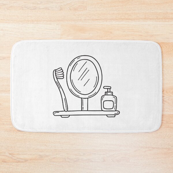Item preview, A toothbrush beside a sink mirror and soap designed and sold by rasagamastore.