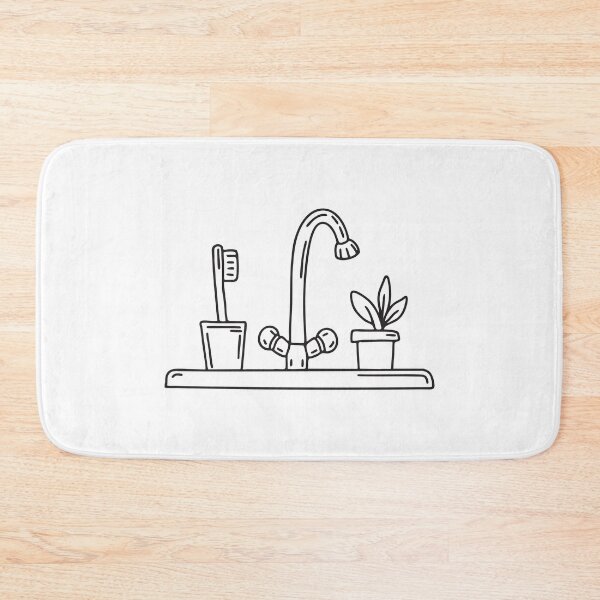 Item preview, A toothbrush beside a small plant on the sink edge designed and sold by rasagamastore.