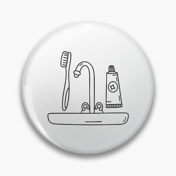Item preview, A toothbrush beside a tube of toothpaste on the sink designed and sold by rasagamastore.