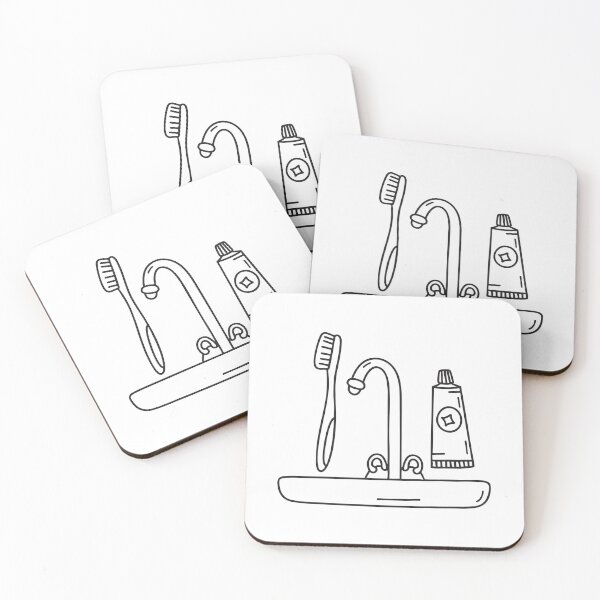 Item preview, A toothbrush beside a tube of toothpaste on the sink designed and sold by rasagamastore.