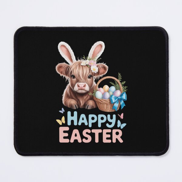 Item preview, Happy Easter Day Highland Cow Cute Easter Bunny  designed and sold by VENOM0RIOT.