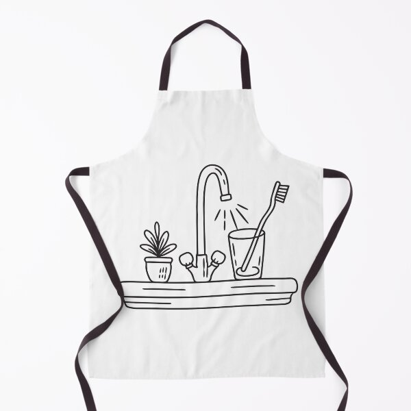 Item preview, A toothbrush inside glass beside a small plant on the sink edge designed and sold by rasagamastore.