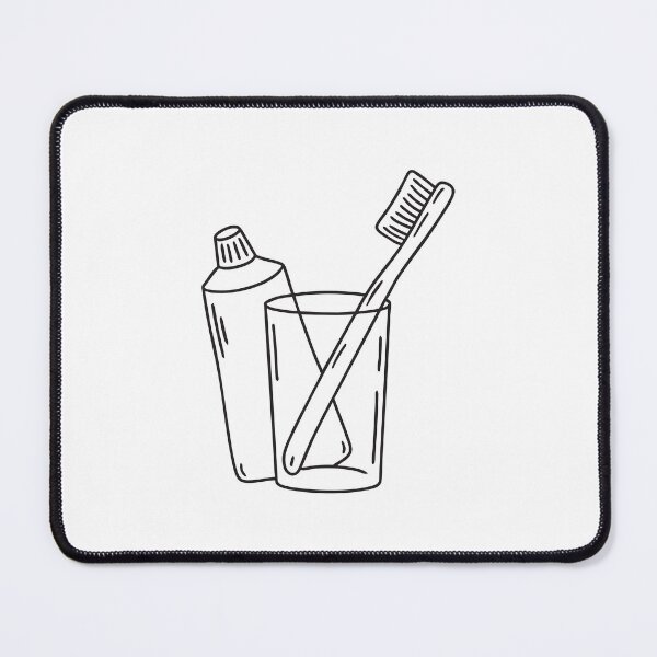 Item preview, A toothbrush placed inside the glass near toothpaste designed and sold by rasagamastore.