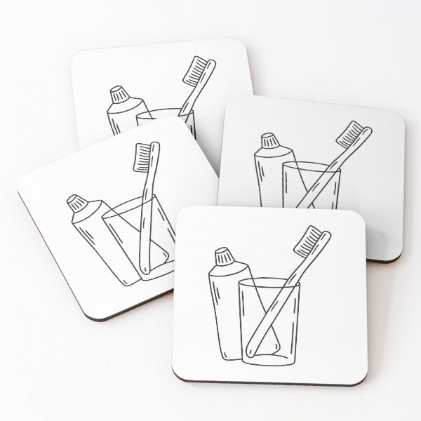 Item preview, A toothbrush placed inside the glass near toothpaste designed and sold by rasagamastore.