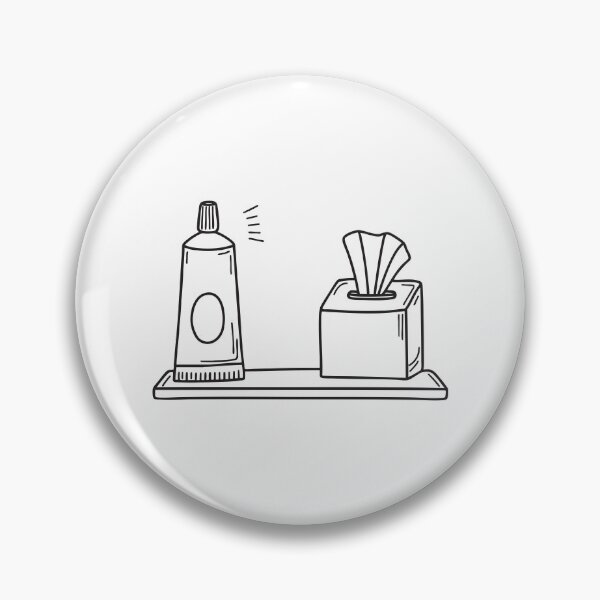 Item preview, A toothpaste resting beside a tissue box on the shelf designed and sold by rasagamastore.