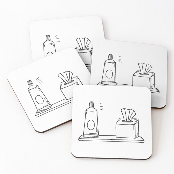 Item preview, A toothpaste resting beside a tissue box on the shelf designed and sold by rasagamastore.