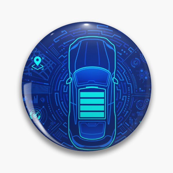 Item preview, EV or electric vehicle technology, graphic of electric car presented by front view with futuristic interface designed and sold by NiamLab.