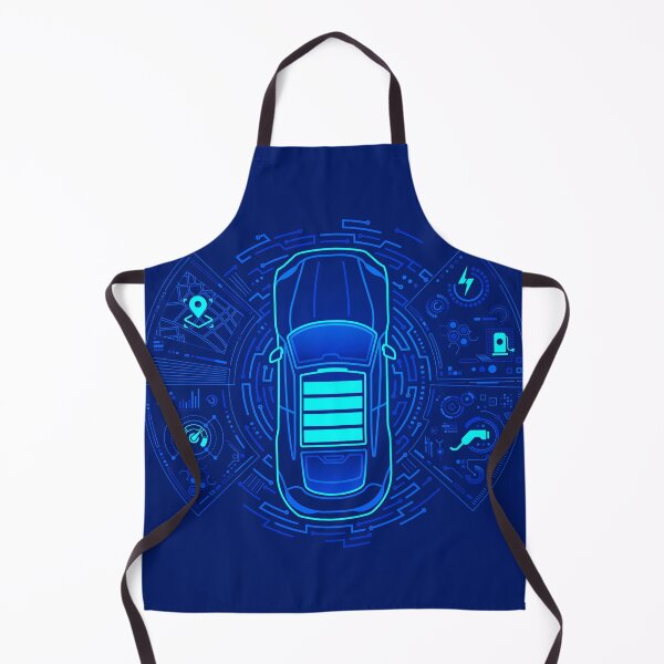 Item preview, EV or electric vehicle technology, graphic of electric car presented by front view with futuristic interface designed and sold by NiamLab.