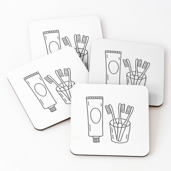 Item preview, A toothpaste tube near a glass holding toothbrushes designed and sold by rasagamastore.