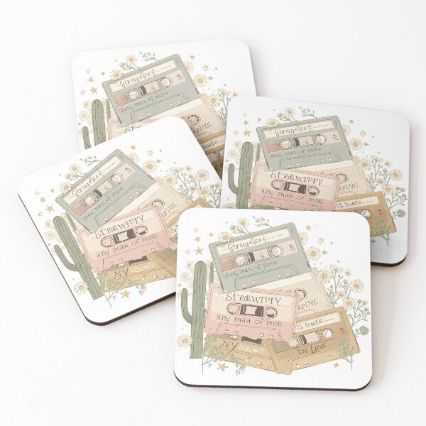 Item preview, A soft, nostalgic collage with a stack of five vintage cassette tapes designed and sold by Majestical-plus.
