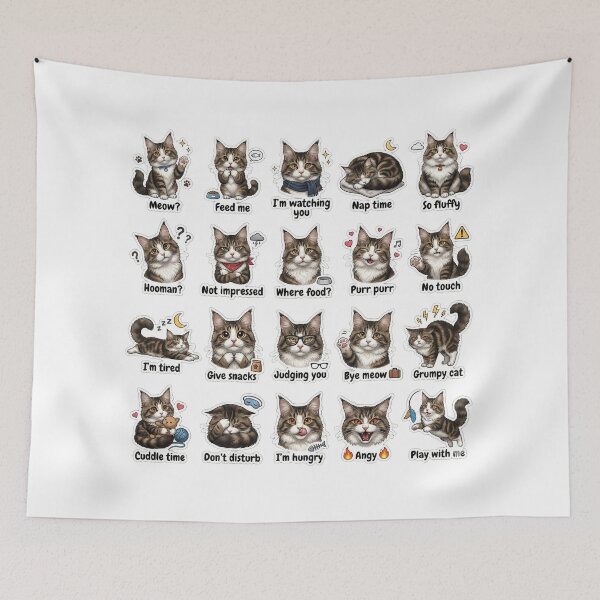 Item preview, Funny Maine Coon Cat Quotes Cute Cartoon Mascot for Cat Lover designed and sold by chattsuede.