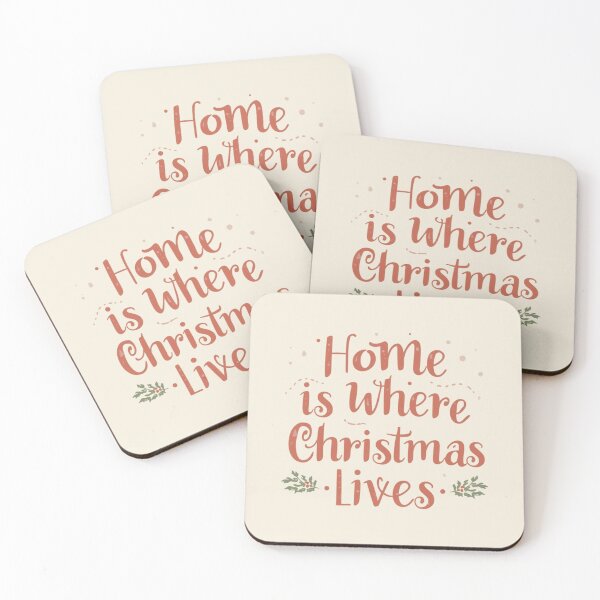 Item preview, Home Is Where Christmas Lives – Cozy Christmas Quote designed and sold by Irene Catchmind.