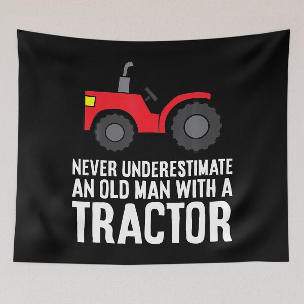 Item preview, Never Underestimate An Old Man With A Tractor designed and sold by JaimeTrudie.