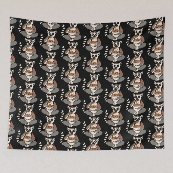 Item preview, Ring-Tailed Lemur Snacking Lovers designed and sold by FemmeForge.