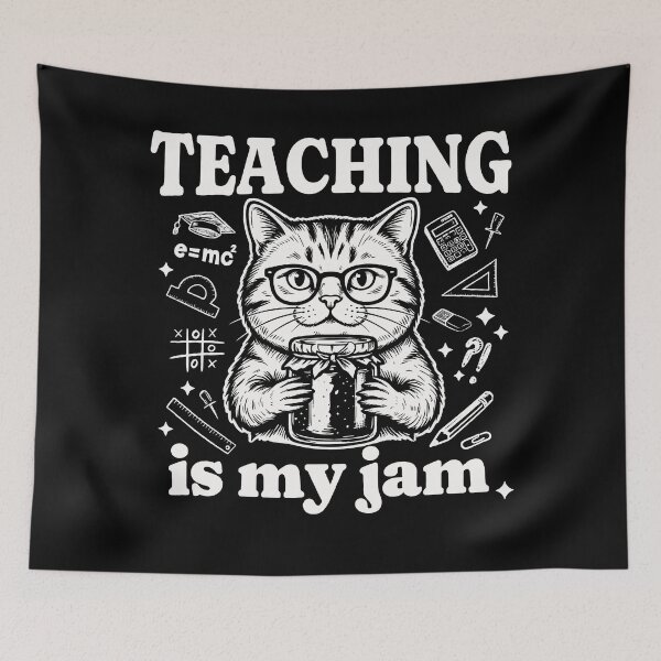 Item preview, Teaching is my Jam - Funny Cat Teacher Appreciation Gift designed and sold by AdyKurniawan.