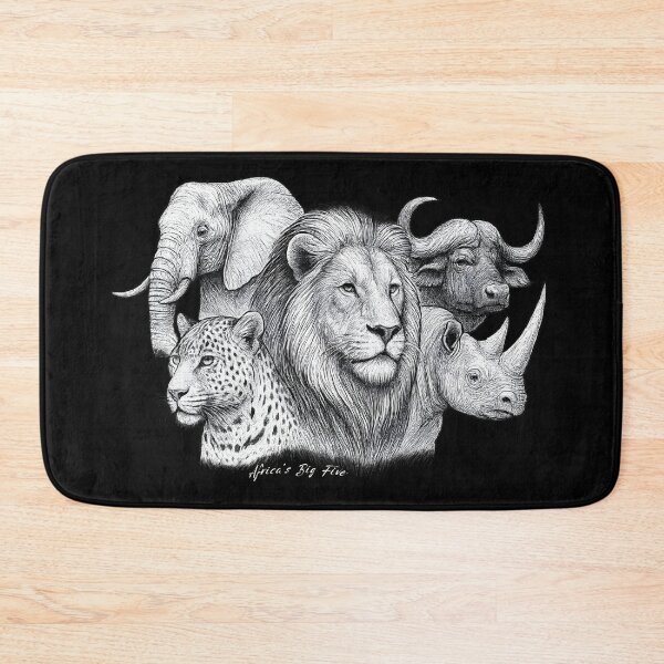 Item preview, Africa’s Big Five – Pen & Ink Wildlife Portrait  designed and sold by MvuuStudio.