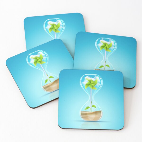 Item preview, conceptual design for earth day or environment day, graphic of hourglass with turbine inside designed and sold by NiamLab.