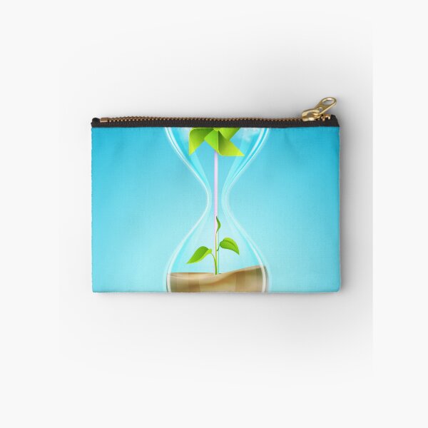 Item preview, conceptual design for earth day or environment day, graphic of hourglass with turbine inside designed and sold by NiamLab.