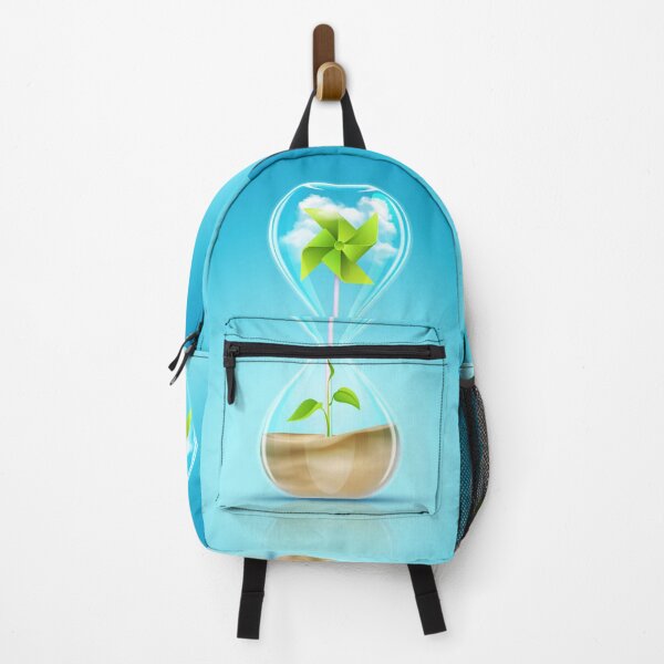 Item preview, conceptual design for earth day or environment day, graphic of hourglass with turbine inside designed and sold by NiamLab.
