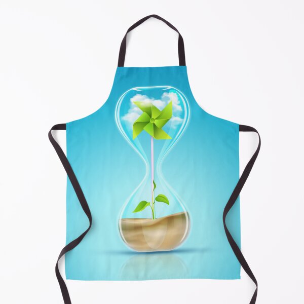 Item preview, conceptual design for earth day or environment day, graphic of hourglass with turbine inside designed and sold by NiamLab.