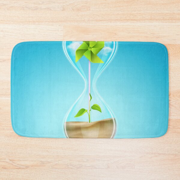Item preview, conceptual design for earth day or environment day, graphic of hourglass with turbine inside designed and sold by NiamLab.