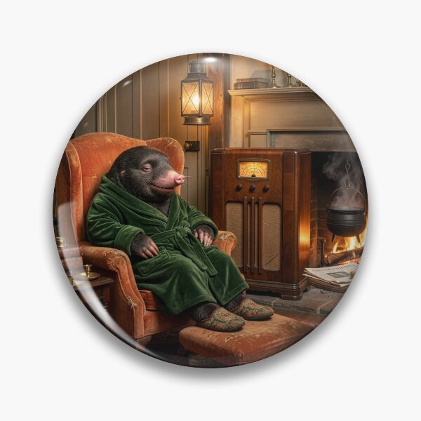 Item preview, Moley at Home Listening to the Radio designed and sold by Tridentulus.