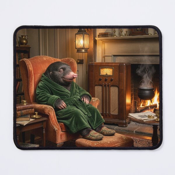 Item preview, Moley at Home Listening to the Radio designed and sold by Tridentulus.