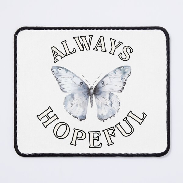 Item preview, Always Hopeful Gray Butterfly – Minimal Inspirational Art designed and sold by HopefulAddie.