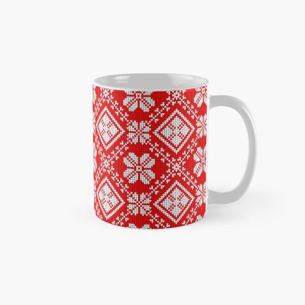 Item preview, Red Nordic Knit Heart Pattern designed and sold by IDEON-23.