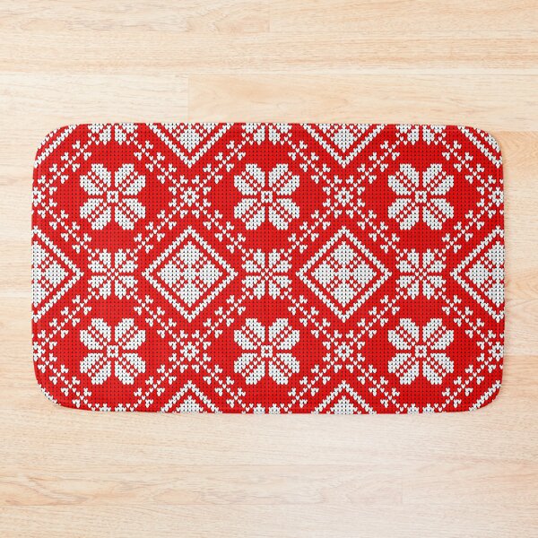 Item preview, Red Nordic Knit Heart Pattern designed and sold by IDEON-23.