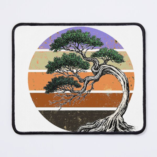 Item preview, Vintage Bonsai – Zen Tree Art with Retro Sunset designed and sold by denip.