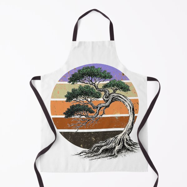 Item preview, Vintage Bonsai – Zen Tree Art with Retro Sunset designed and sold by denip.